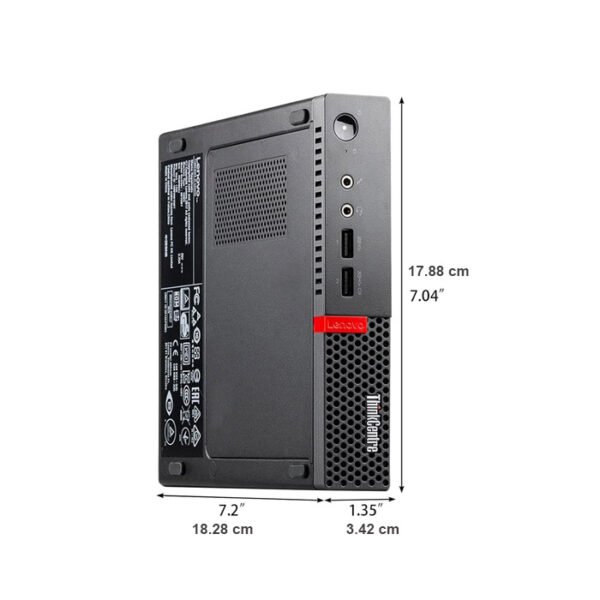 Lenovo ReadySet ThinkCentre M710q Mini Desktop Certified Pre-Owned Computer 7th Gen Intel Core i5 16 GB RAM 512 GB SSD Win 10 Pro (English) - with Brand New Lenovo 27' Monitor Wireless Keyboard and Mouse - Image 5